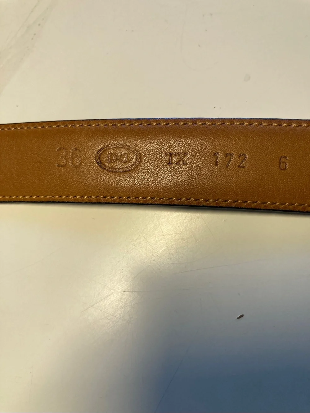 Trafalgar Mens Black Leather Cortina Belt Size 36 Handmade in USA